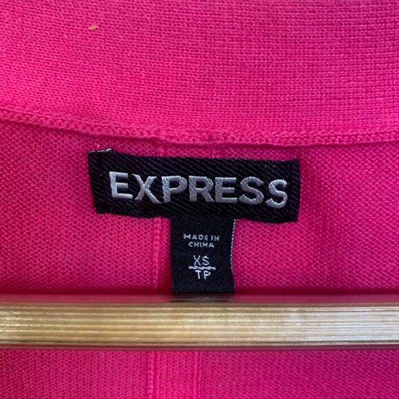 EXPRESS Pink Button Up Long Sleeve Cardigan | XS - Picture 4 of 5